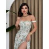 Anjelik Yırtmaç Detaylı Elbise - 147162