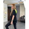 Kadın İki İplik Kumaş Sırt Neon Detay Bluz 100734