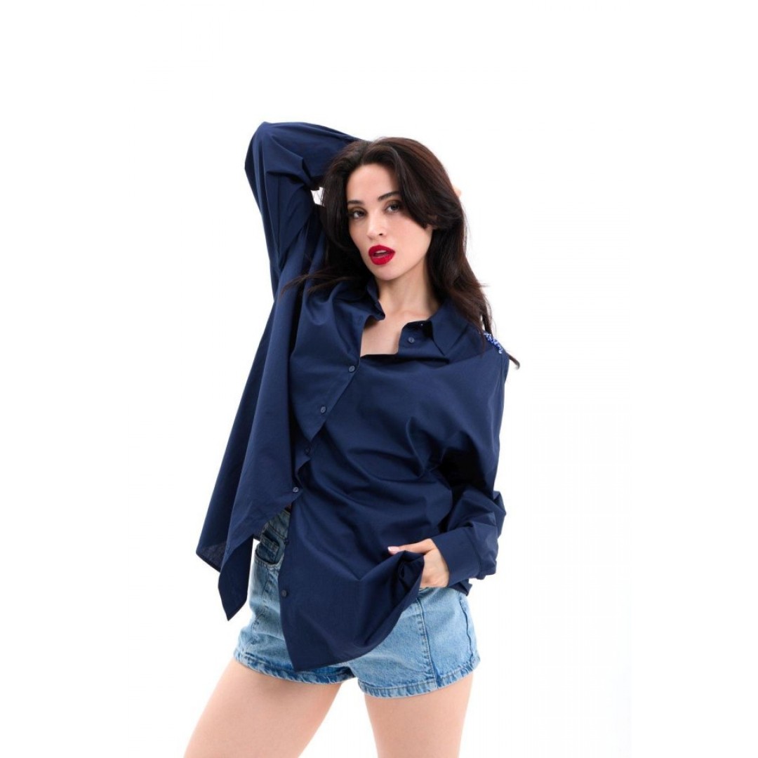 7434 GÖMLEK-LACİVERT 160298