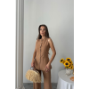 KETEN YELEK - PANTOLON TAKIM - Kahverengi 162433