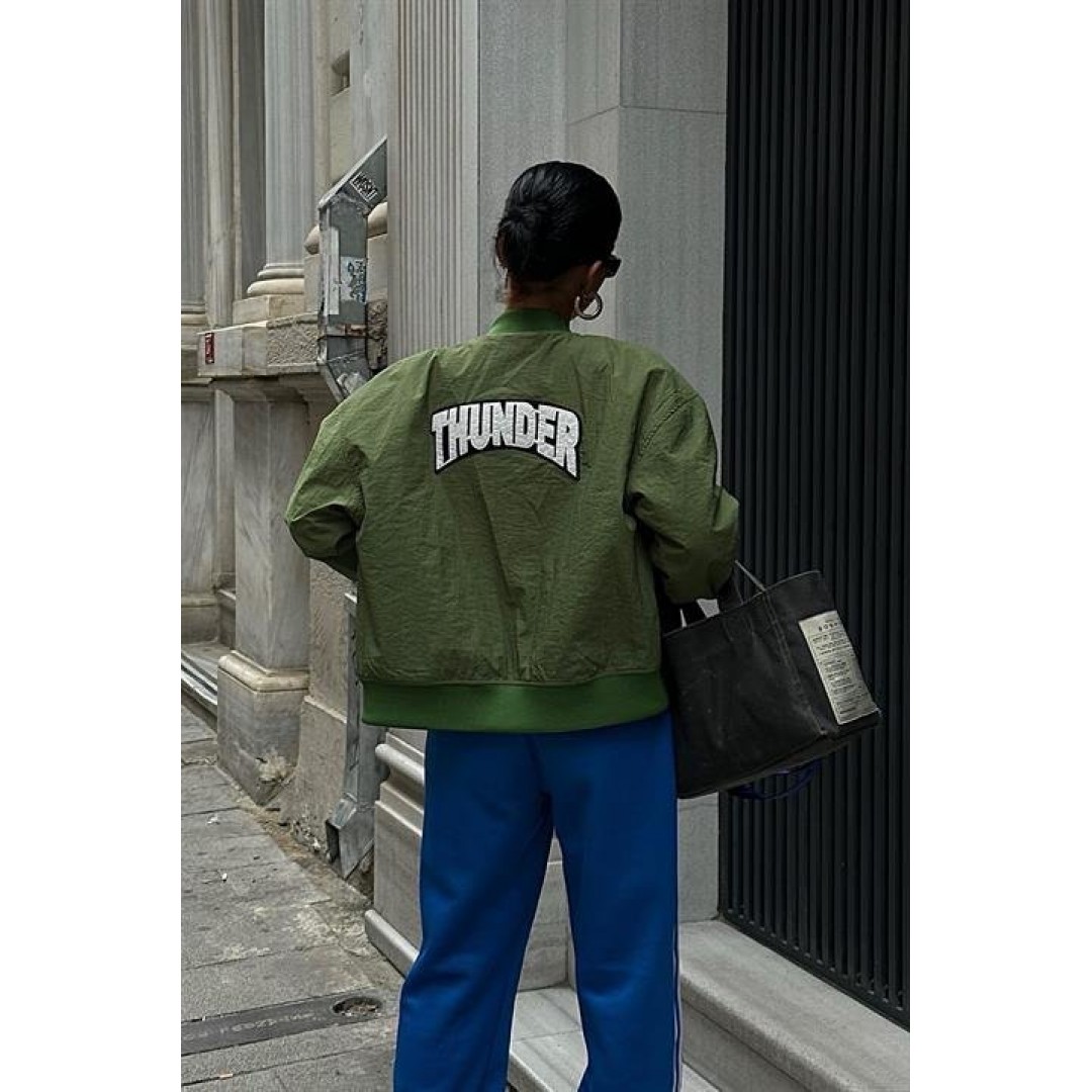 Michonne Ribanalı Bomber Ceket 7059 -08 158319 Michonne Ribanalı Bomber Ceket 7059 -08 158319