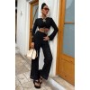 Göğüs Bağcık Detaylı Ajurlu Bluz Pantolon Takım 10098 158764 Göğüs Bağcık Detaylı Ajurlu Bluz Pantolon Takım 10098 158764
