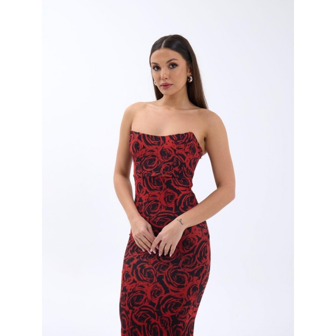 7006 ELBİSE-KIRMIZI - 149164 7006 ELBİSE-KIRMIZI - 149164