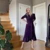 Krep Kumaş Midi Boy Kuşaklı Uzunkol Elbise - 42672 Krep Kumaş Midi Boy Kuşaklı Uzunkol Elbise - 42672