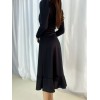 Krep Kumaş Midi Boy Kuşaklı Uzunkol Elbise 113 Cm - 42673 Krep Kumaş Midi Boy Kuşaklı Uzunkol Elbise 113 Cm - 42673