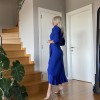Krep Kumaş Midi Boy Kuşaklı Uzunkol Elbise - 42670 Krep Kumaş Midi Boy Kuşaklı Uzunkol Elbise - 42670