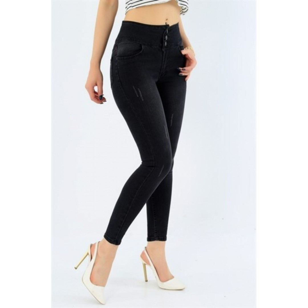 Yüksek Bel Likralı Jean Pantolon 90 Cm 47251 Yüksek Bel Likralı Jean Pantolon 90 Cm 47251