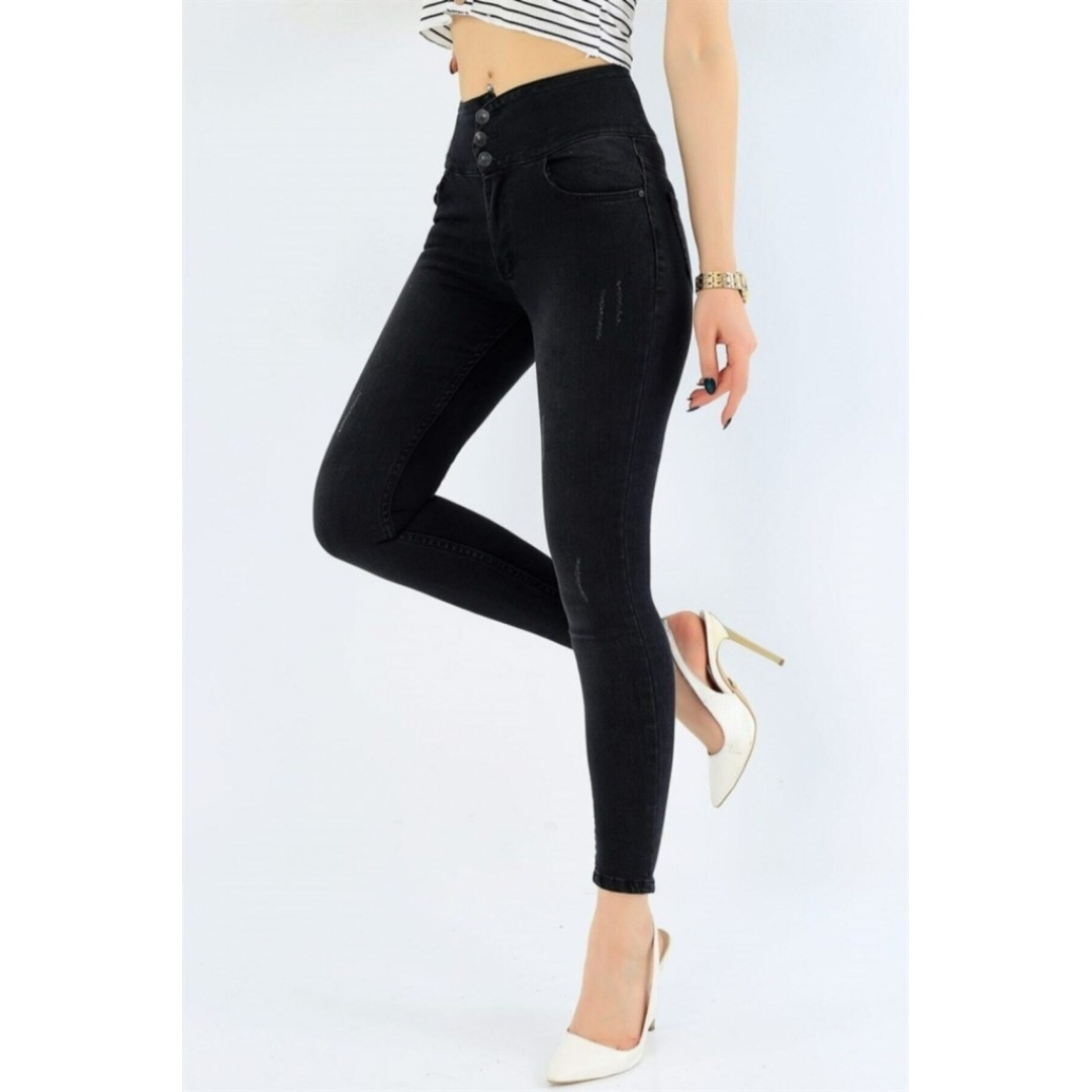 Yüksek Bel Likralı Jean Pantolon 90 Cm 47251 Yüksek Bel Likralı Jean Pantolon 90 Cm 47251