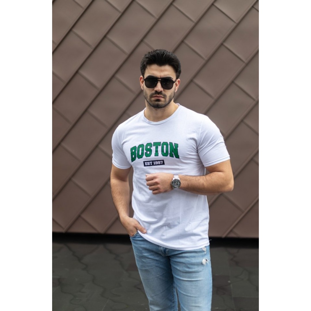 Erkek Boston Baskılı Süprem T-shirt 141673 Erkek Boston Baskılı Süprem T-shirt 141673
