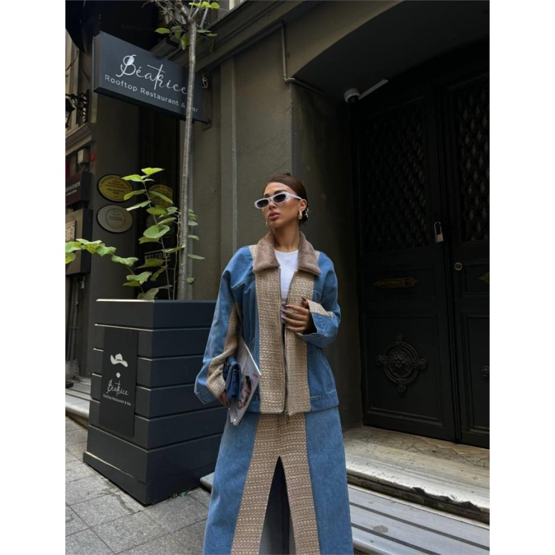 CHANEL GARNİLİ KOT MONT - Bej 151712 CHANEL GARNİLİ KOT MONT - Bej 151712