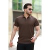 Erkek Fermuarlı Yakalı Kısa Kollu Tshirt - 159166 Erkek Fermuarlı Yakalı Kısa Kollu Tshirt - 159166