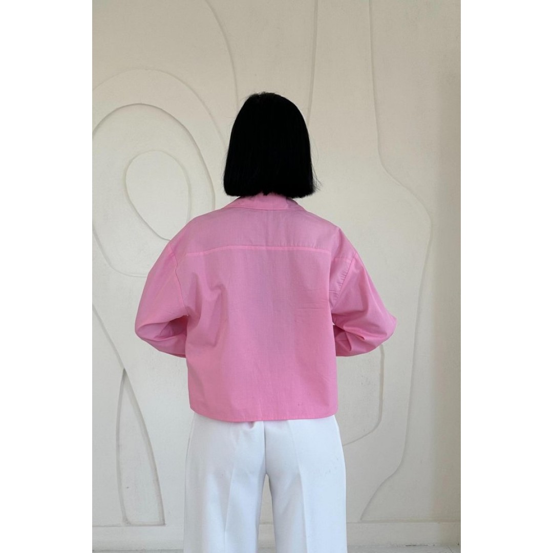 Pembe Fleto Cepli Poplin Gömlek 148509 Pembe Fleto Cepli Poplin Gömlek 148509