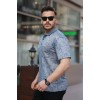 Erkek Yakalı Jakar Baskılı Kısa Kollu T-shirt 160890 Erkek Yakalı Jakar Baskılı Kısa Kollu T-shirt 160890