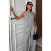 Yelek Plazzo Pantolon Çizgili Flamlı Poliviscon Takım 10178 159409