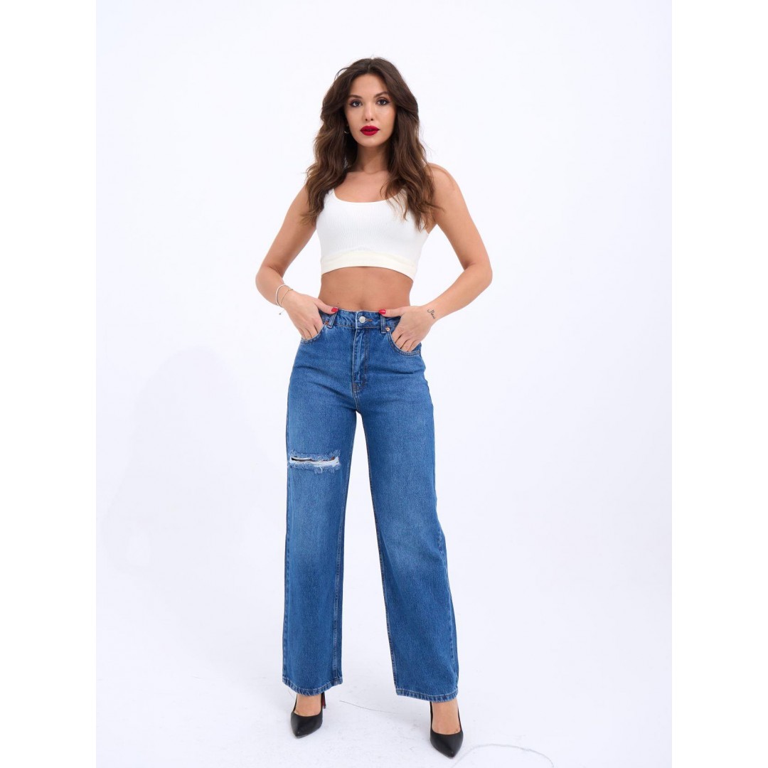 6491 DENİM WIDE LEG-MAVİ - 143052 6491 DENİM WIDE LEG-MAVİ - 143052