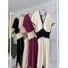 Dantel Desenli V Yaka Triko Elbise 2844 - 159095 Dantel Desenli V Yaka Triko Elbise 2844 - 159095