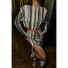 ŞERİT PAYET CROP BLUZ - YIRTMAÇLI ETEK TAKIM - Siyah - 151193 ŞERİT PAYET CROP BLUZ - YIRTMAÇLI ETEK TAKIM - Siyah - 151193