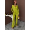 Kruvaze Model Klasik Pantolonlu Çupra Keten Takım 10191 159445