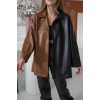 Siyah Garnili Çıtçıtlı Deri Gömlek 149715 Siyah Garnili Çıtçıtlı Deri Gömlek 149715