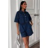 Taş Detaylı Gömlek Şort Denim Takım 10175 159450 Taş Detaylı Gömlek Şort Denim Takım 10175 159450