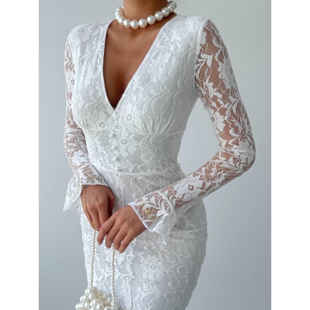 Lively Dantelli Midi Elbise - 147104 Lively Dantelli Midi Elbise - 147104