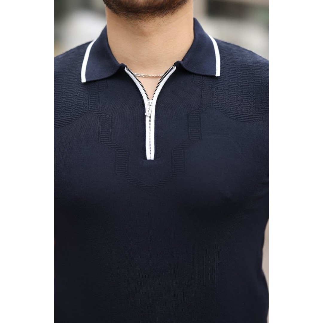 Erkek Polo Yaka Yarım Fermuar Tişört 151791 Erkek Polo Yaka Yarım Fermuar Tişört 151791