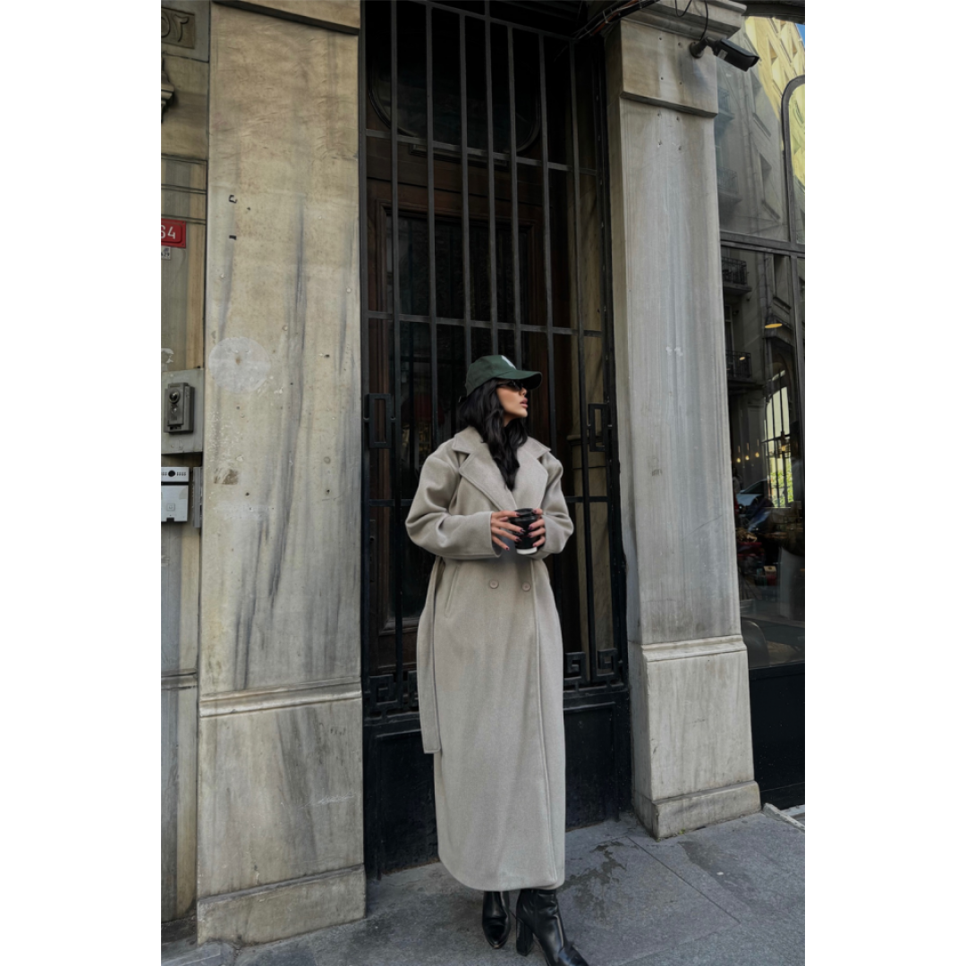 KAŞE KABAN MAXİ - Vizon - 151671 KAŞE KABAN MAXİ - Vizon - 151671