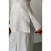 JAKAR KETEN KOLSUZ BLUZ-PANTOLON TK - Beyaz 154164 JAKAR KETEN KOLSUZ BLUZ-PANTOLON TK - Beyaz 154164