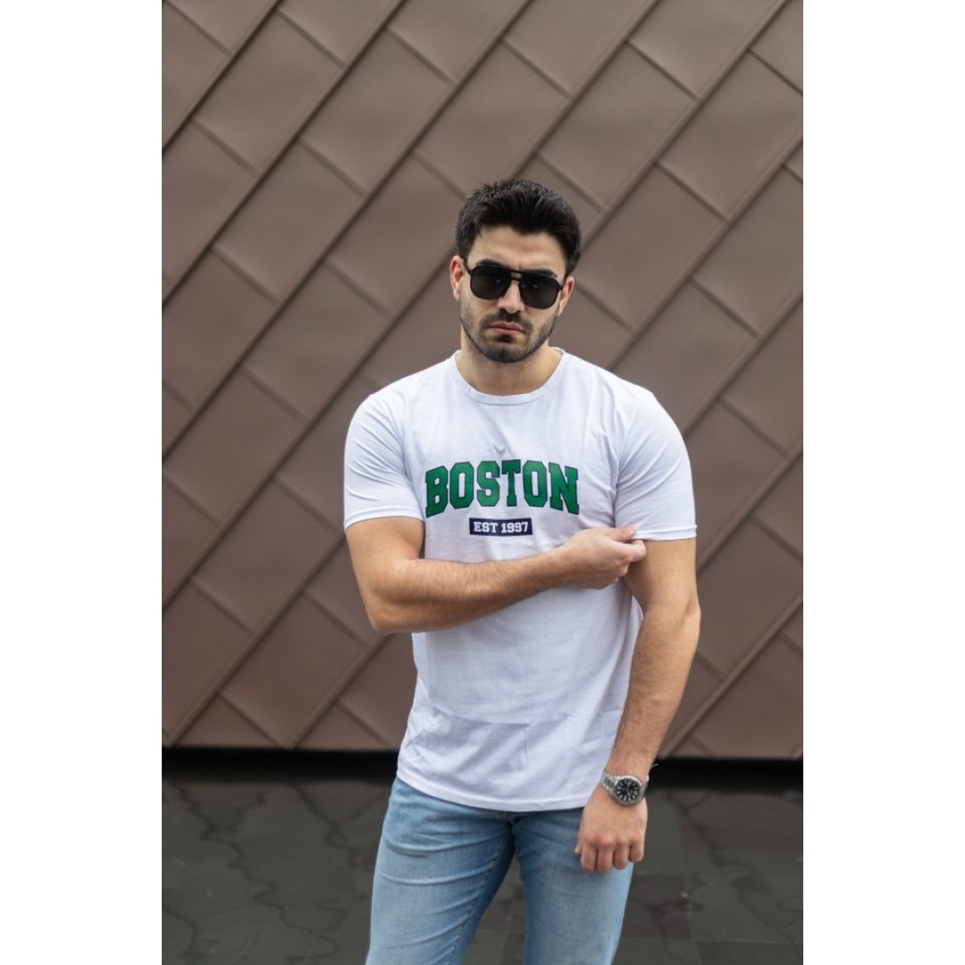 Erkek Boston Baskılı Süprem T-shirt 141673 Erkek Boston Baskılı Süprem T-shirt 141673