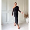 Kadın Uzun Kollu Omuz Dekolteli Içi Astarli Midi Boy Tül Elbise - 136285 Kadın Uzun Kollu Omuz Dekolteli Içi Astarli Midi Boy Tül Elbise - 136285