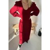 Bordo Bisiklet Yaka Elbise - 153037 Bordo Bisiklet Yaka Elbise - 153037