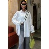 Bant Detaylı Oversize Poplin Gömlek 3436 158458