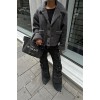 Lolita Uzun Kollu Süet Ceket 6115 157638 Lolita Uzun Kollu Süet Ceket 6115 157638