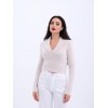 42531 TRİKO SİMLİ YAKALI CROP-EKRU 144094 42531 TRİKO SİMLİ YAKALI CROP-EKRU 144094