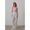 Beli Bağlamalı Brode Pantolon - Beyaz 157479 Beli Bağlamalı Brode Pantolon - Beyaz 157479