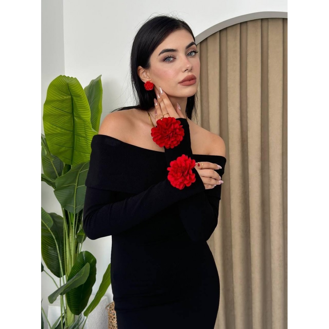 Livora Gül Detay Elbise - 147068 Livora Gül Detay Elbise - 147068