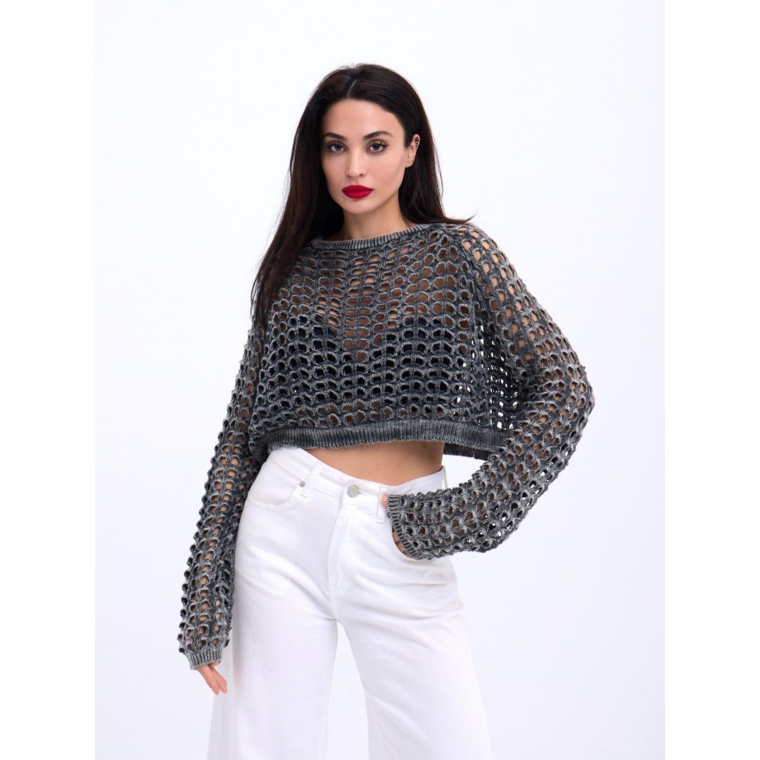 3958 TRİKO FİLE BOLERO-ANTRASİT