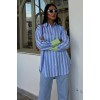 Kolu Manşet Detay Çizgili Oversize Gömlek 3405 158545 Kolu Manşet Detay Çizgili Oversize Gömlek 3405 158545