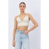 Zımbalı Askılı Bluz - Krem 151320