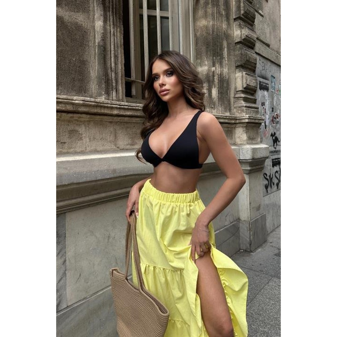 Audrey Fıfrlı Yırtmaç Detay Etek 4037 155230