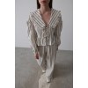 Bebe Yakalı Önü Bağlamalı Takım - Natür 152849 Bebe Yakalı Önü Bağlamalı Takım - Natür 152849