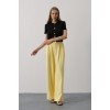 Pileli Bağcıklı Oversize Pantolon - Sarı 162831 Pileli Bağcıklı Oversize Pantolon - Sarı 162831