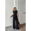 TENCEL MODAL KOLSUZ BLUZ KAPALI CEP DETAYLI DÖKÜMLÜ - PANTOLON TAKIM - Siyah 161855 TENCEL MODAL KOLSUZ BLUZ KAPALI CEP DETAYLI DÖKÜMLÜ - PANTOLON TAKIM - Siyah 161855