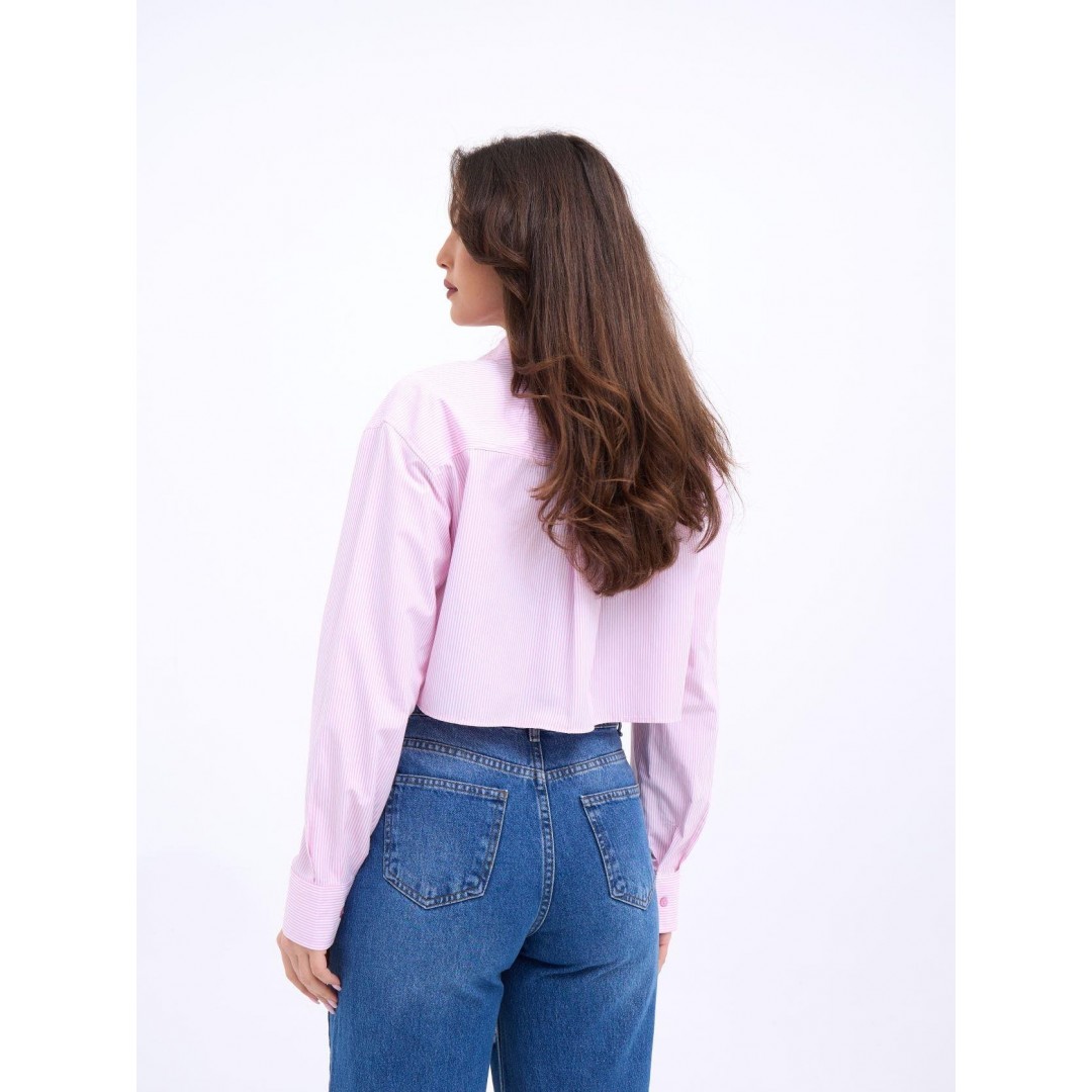 7383 GÖMLEK-PEMBE ÇİZGİLİ - 144609 7383 GÖMLEK-PEMBE ÇİZGİLİ - 144609