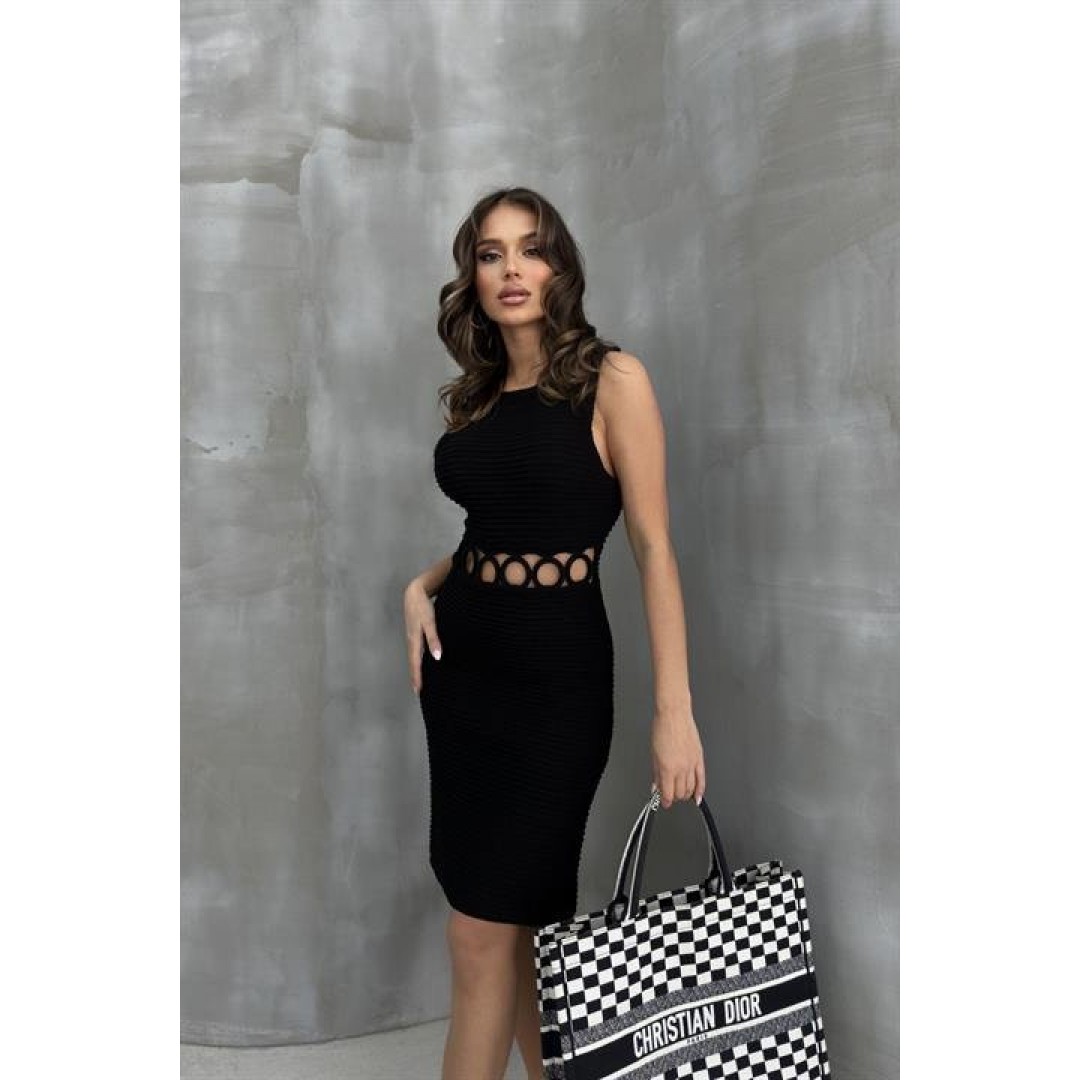 Estelya Cut Out Mini Elbise 2571-01 - 155824 Estelya Cut Out Mini Elbise 2571-01 - 155824