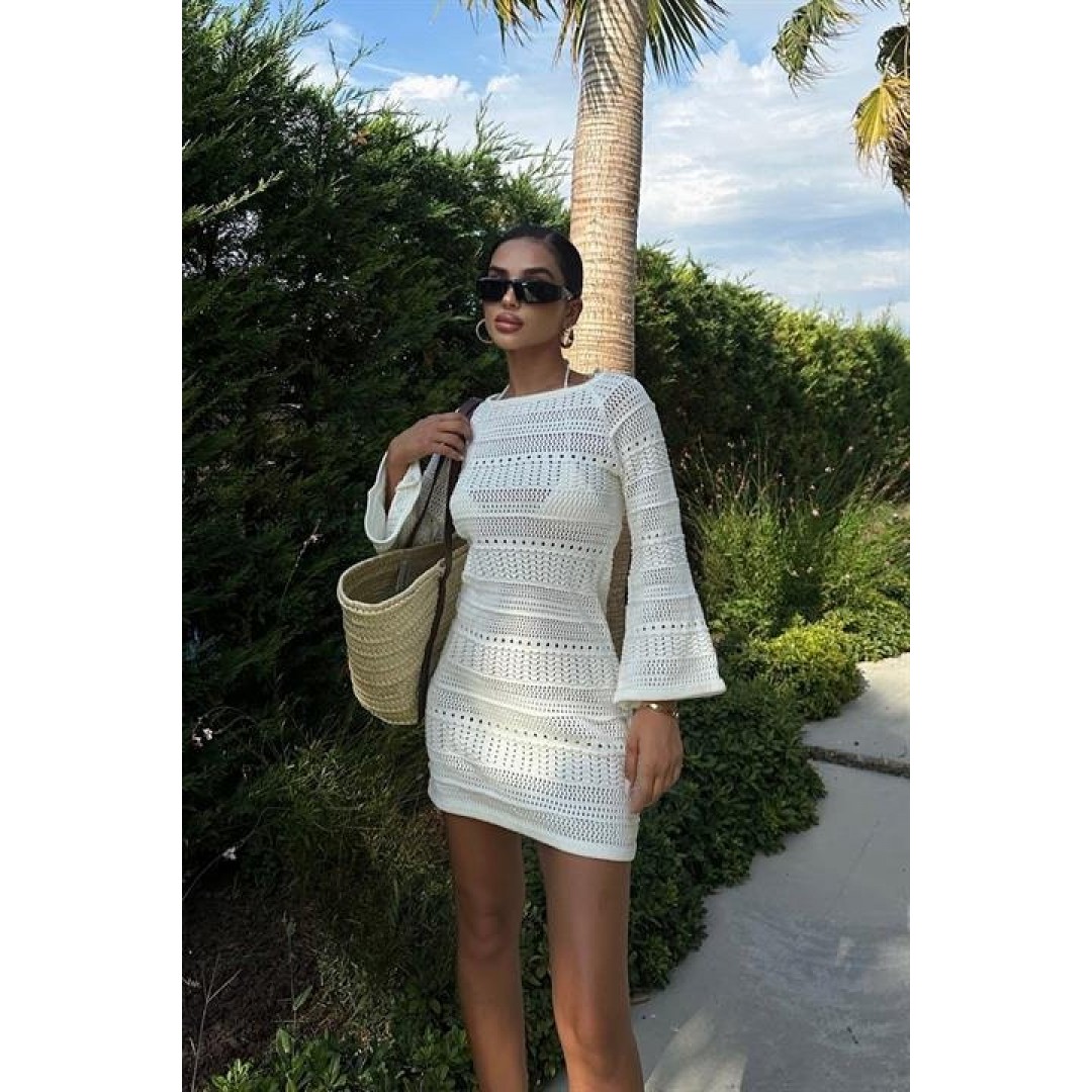 Daisy Kroşe Mini Elbise 2560-01 155758