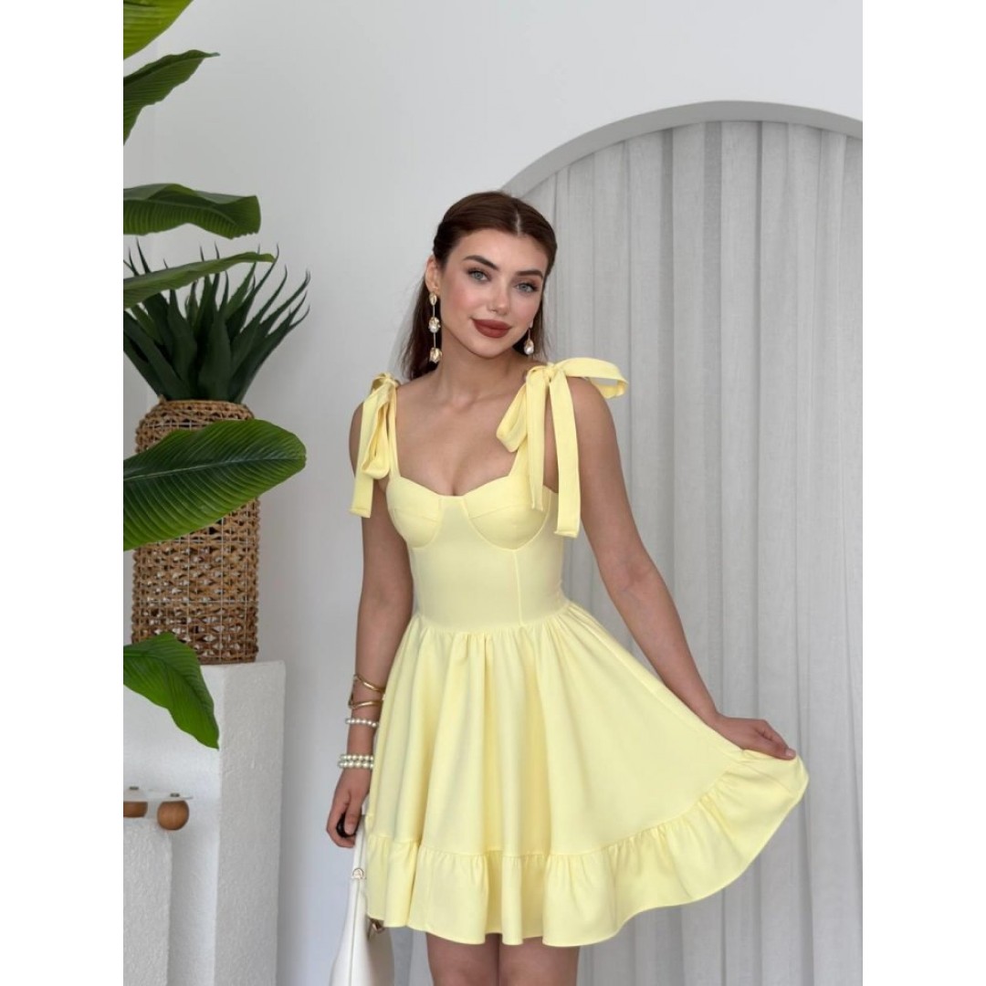 VERO OMUZ BAĞLAMALI ELBİSE