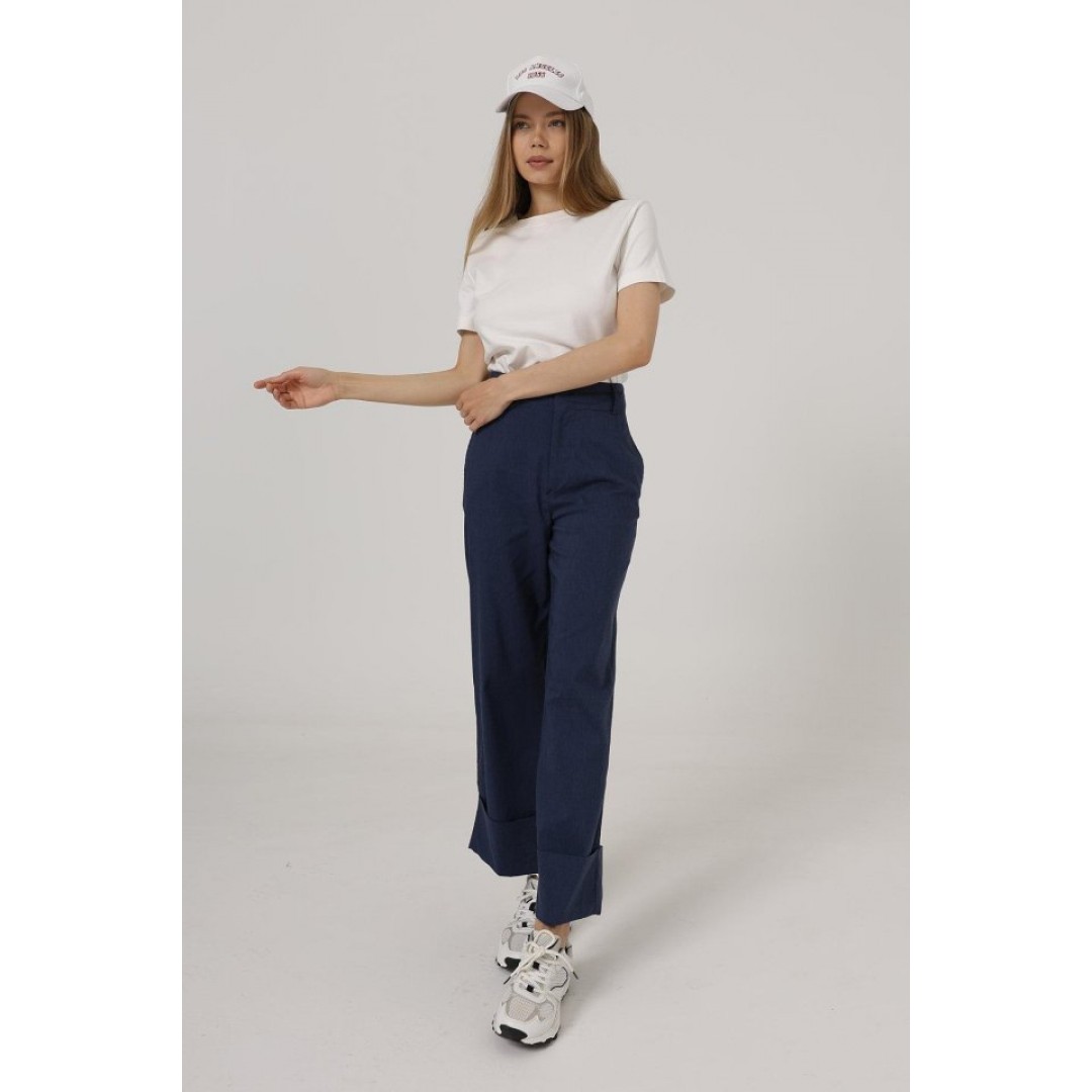 Duble Paça Pantolon - İndigo 162582 Duble Paça Pantolon - İndigo 162582