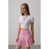 Beli Lastikli Mini Etek - Pembe 160650 Beli Lastikli Mini Etek - Pembe 160650