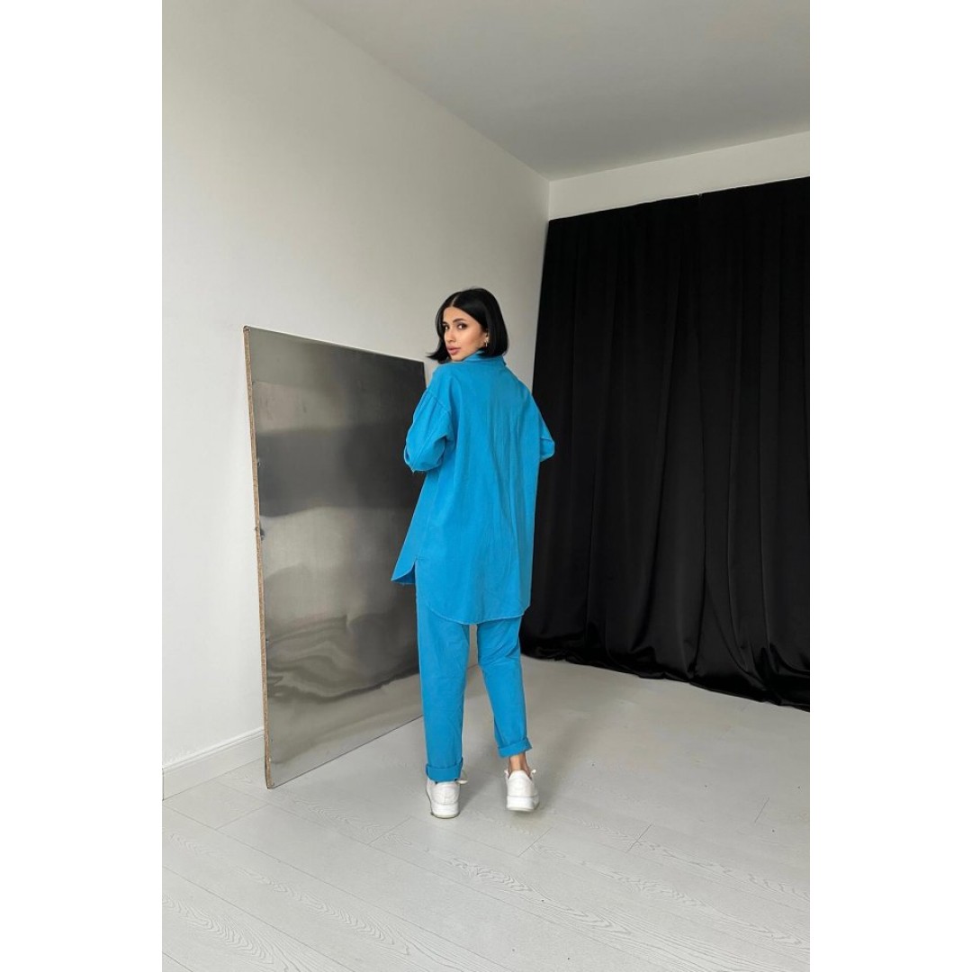 Mavi Gömlek Ve Çıtçıtlı Pantolon Takım 148371 Mavi Gömlek Ve Çıtçıtlı Pantolon Takım 148371